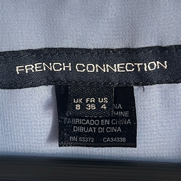 French Connection Feminine Cowl Neck Overlay Sleeveless Peplum Silk Blouse - Picture 7 of 11